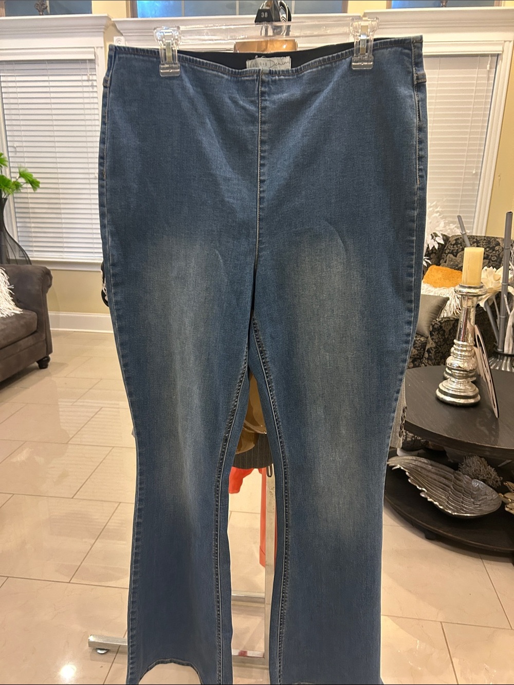Cato Boot Cut Jeans in Mid Blue Wash